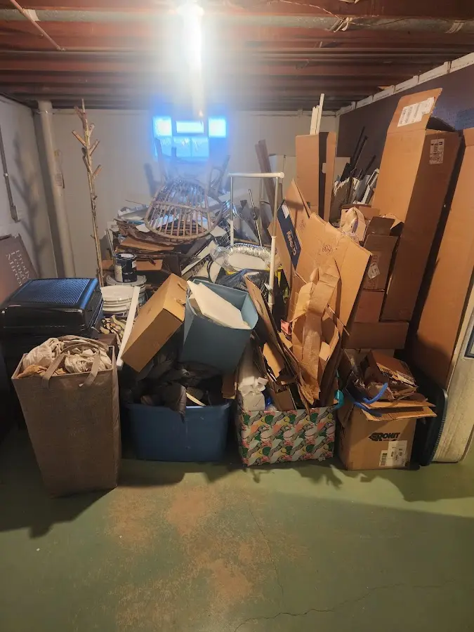 Roll-off dumpster container at job site for Roll Off Dumpster Rental in Gardendale